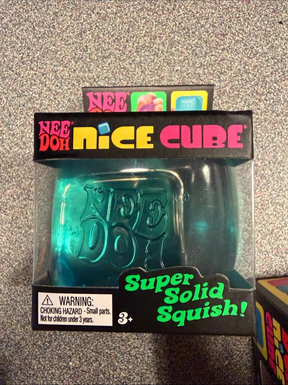 3 Needoh Nice Cube Kids Toy - blue, Purple, pink- Super Solid Squish - Picture 2 of 4